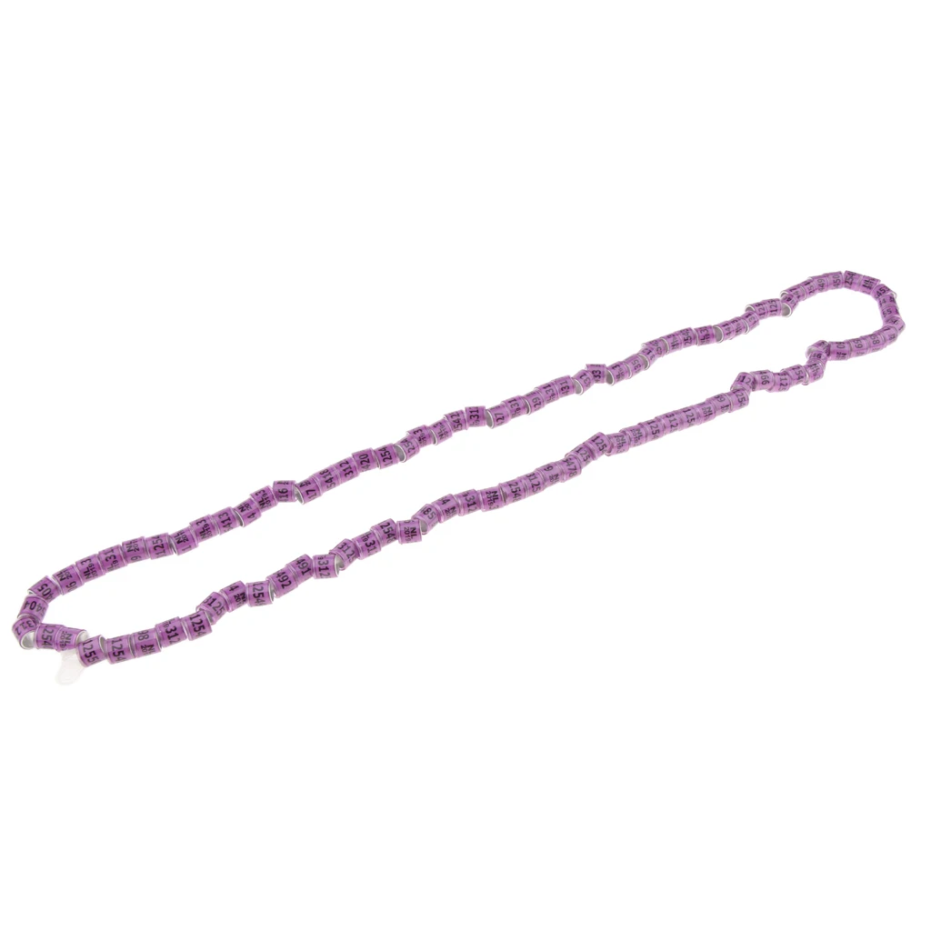 100pcs 8mm Plastic Bird Foot Ring For Racing Pigeon Parrot Purple