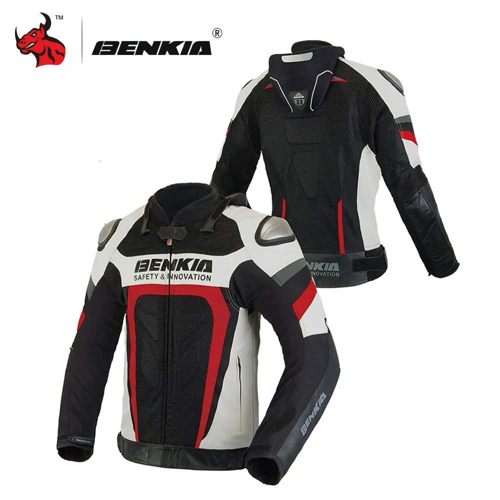 

BENKIA Motorcycle Jacket Men's Windproof Breathable Motorcycle Racing Jacket Moto Motorbike Jacket Clothing S-4XL