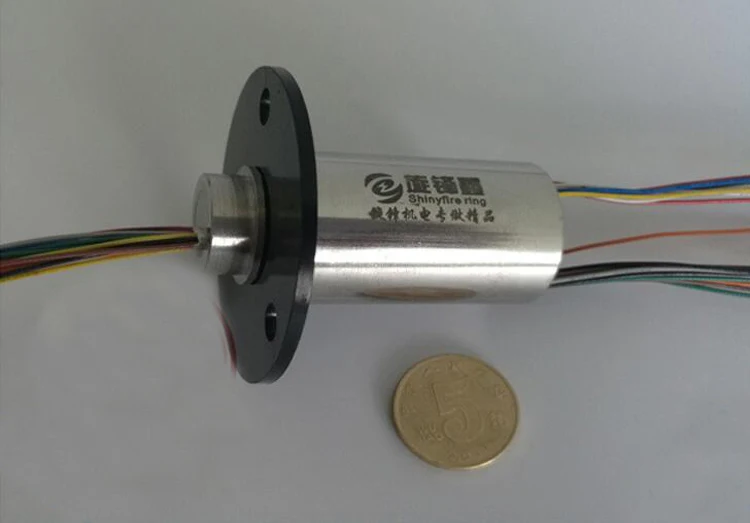 

6/12/18/24/30/36/42 Channel 2A Capsule Slip Ring 20mm Dia. 240V DC/AC High Speed Metal Shell Conductive ring