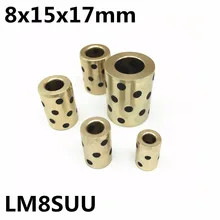 8x15x17mm linear graphit kupfer set lager kupfer buchse öl selbst schmier lager JDB LM8SUU flashforge 3D Drucker