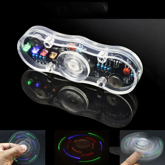 Hand Finger Fidget Spinner LED Pocket Gyro ADHS EDC 18 Muster  Mehrfarbig Licht 