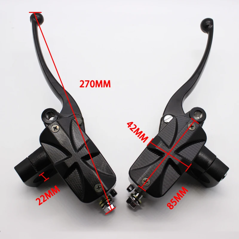 Arcade Universal 78 22mm Hydraulic Motorcycle Brake Master Cylinder Hydraulic Clutch Levers fluid Reservoir 14mm Piston
