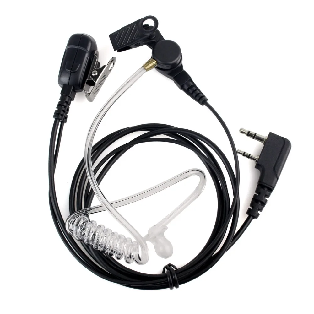 XQF акустический трубчатый наушник Mic PTT гарнитура для Kenwood HYT UV5R 888S Motorola GP88 CLS1450 Midland