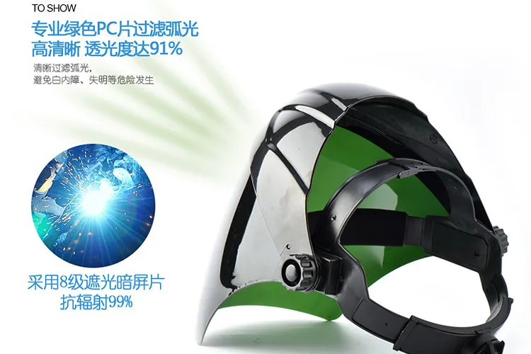 Хороший дизайн Mig Tig сварочные защитные щитки для лица маски капот, зеленый CE сертификат PC Сварка жесткий шлем очки CE