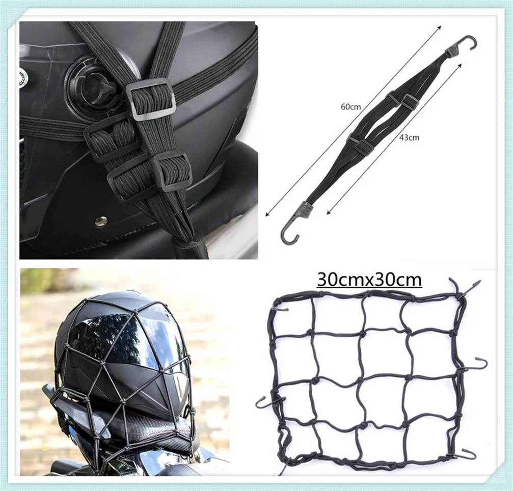 

Motorcycle accessories mesh hook storage luggage cargo helmet net for SUZUKI RGV250 VS800 Intruder VZ800 Marauder Bandit 650S