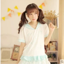 Милая футболка Лолита принцессы [Dolly Delly] Оригинальная мягкая футболка с рисунком моряка Харадзюку Dolley-0084