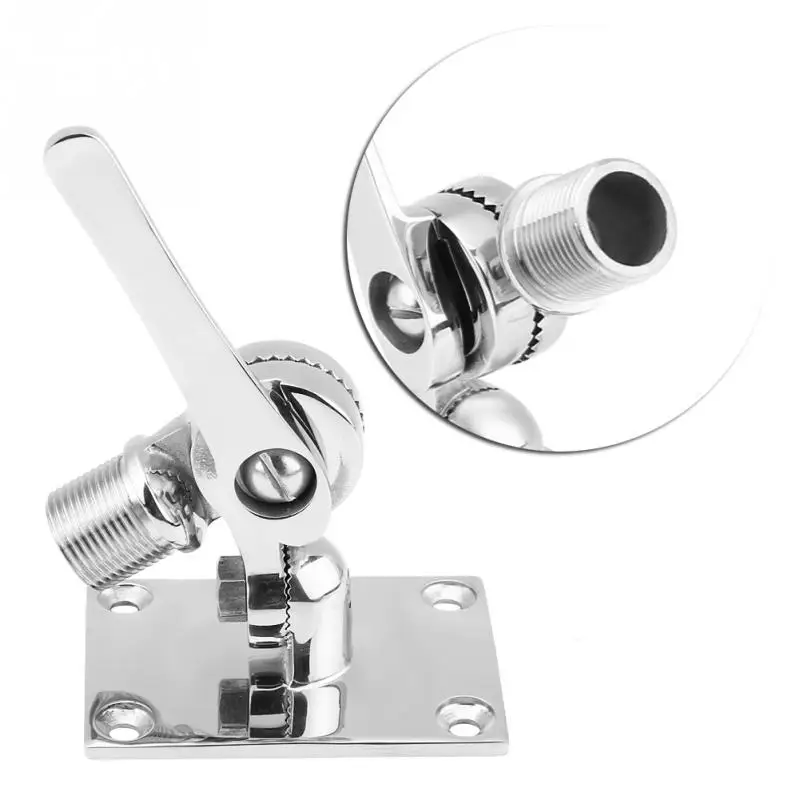 

Marine Boat Adjustable Antenna Base Mount 316 Stainless Steel Dual Axis Adjustable Antenna Base Mount Car Accessories New