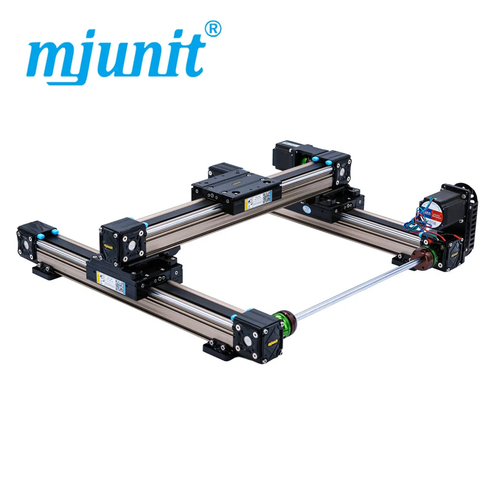 

mjunit customized synchronous belt electric gantry linear motion platform XY axis sliding table belt module guide rail for auto