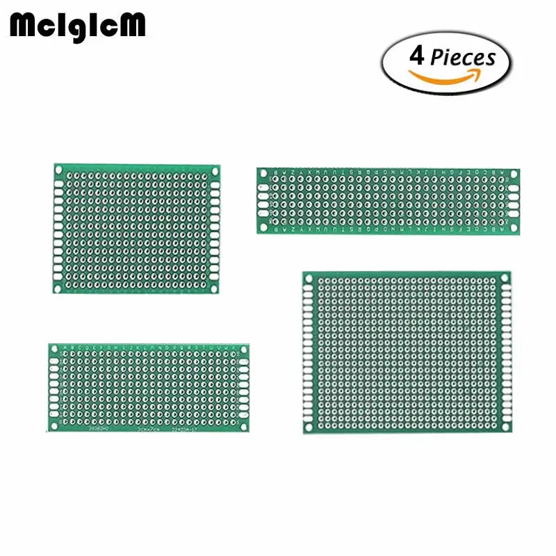 86040 4 шт. 5x7 4x6 3x7 2x8 см Двусторонняя Медь прототип pcb универсальная доска Электронный diy kit PCB - изображение