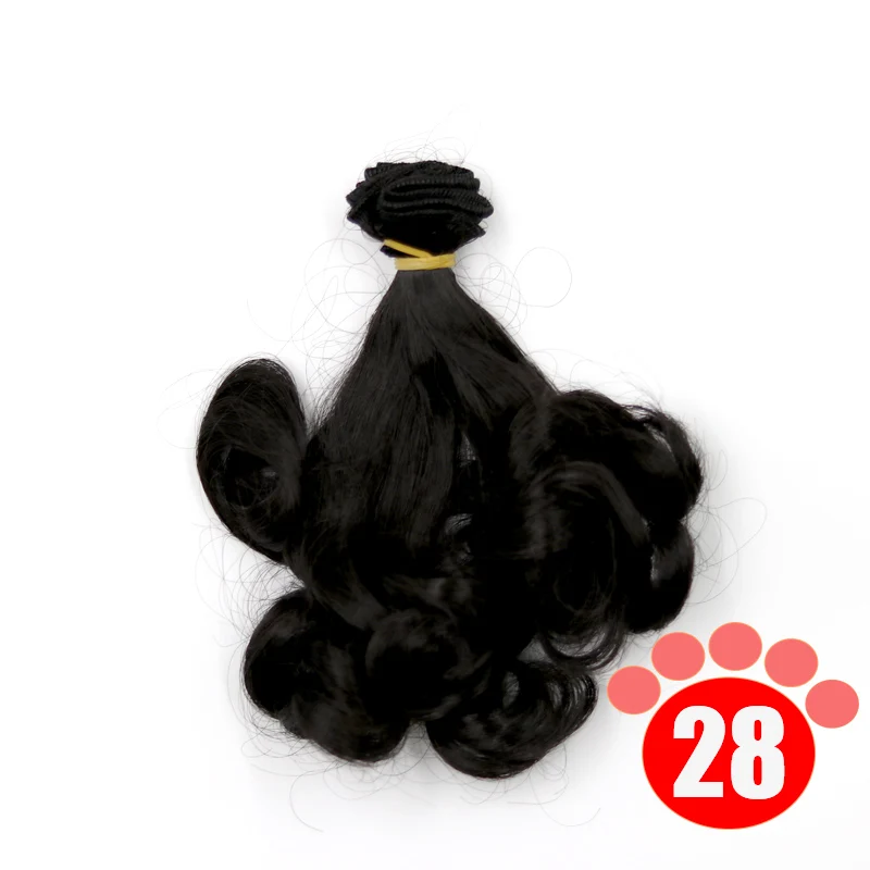 Msiredoll bjd парик аксессуары 15*100 см 25*100 см волосы куклы для 1/3 1/4 1/6 1/12 градиент цвета натуральный парик diy - Цвет: colour 28