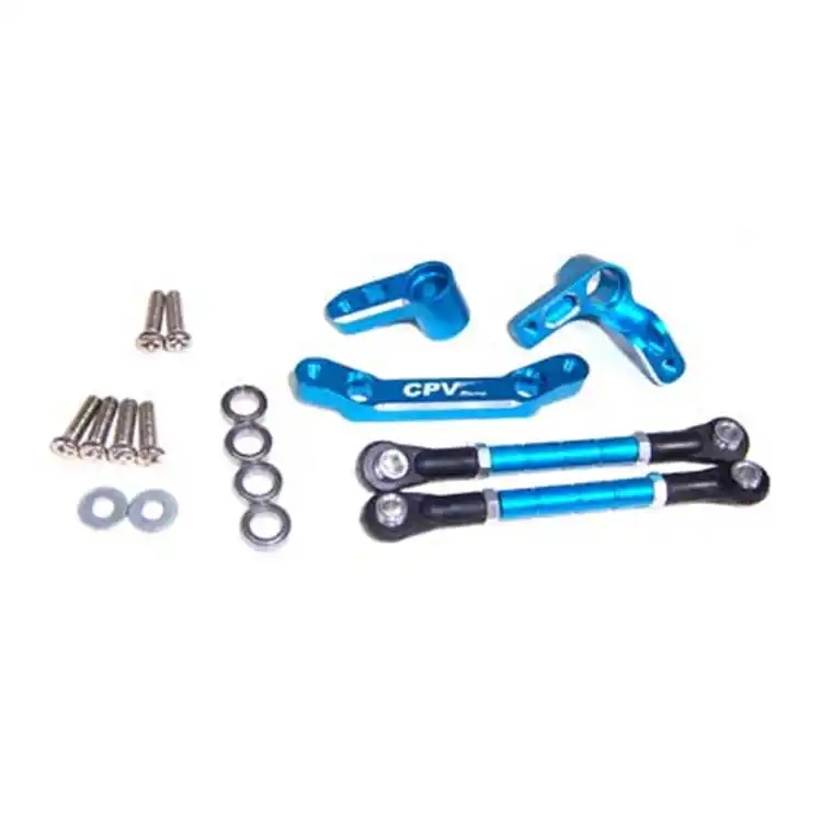 Cnc Alloy Steering Assembly Steering Group For 1 10 Tamiya Df 03 Df03 Rc Car Upgrade Parts Parts Accessories Aliexpress