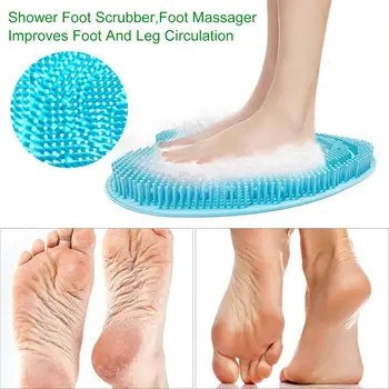 

Silicone Shower Foot Massager Scrubber Reduce Foot Pain Soothes Tired Achy Feet Non Slip High Temperature Resistant Foot Pad