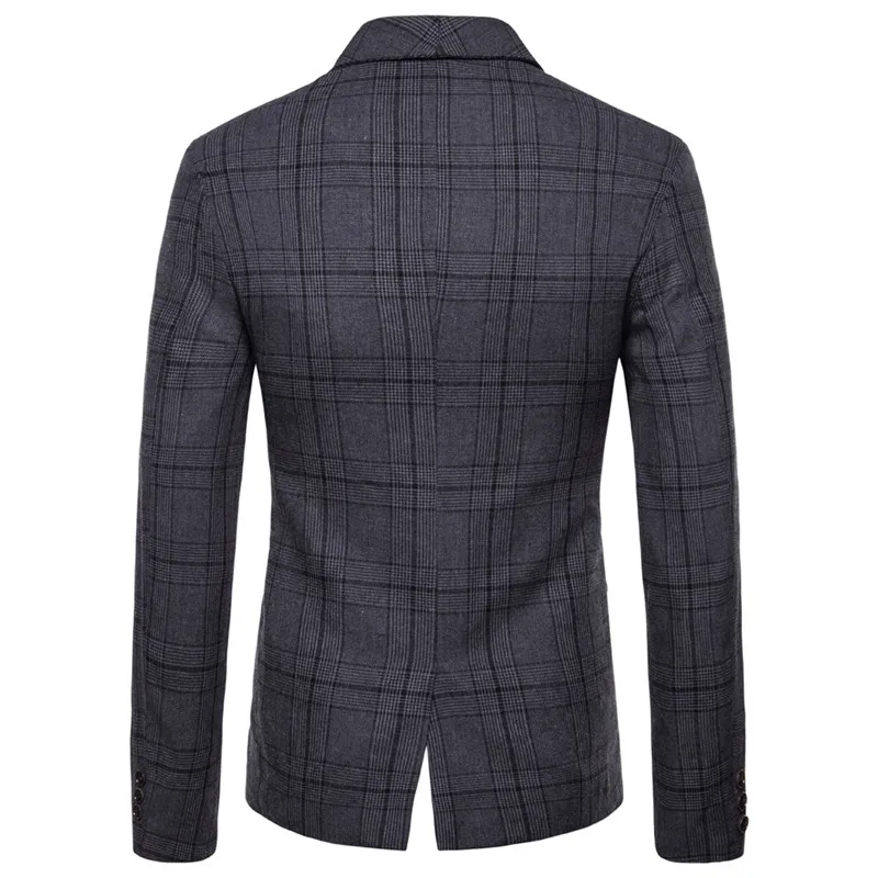 Riinr New Arrival Business Mens Blazer Casual Blazers Men Lattice Formal Jacket Popular Design Men Dress Suit Jackets Fashion