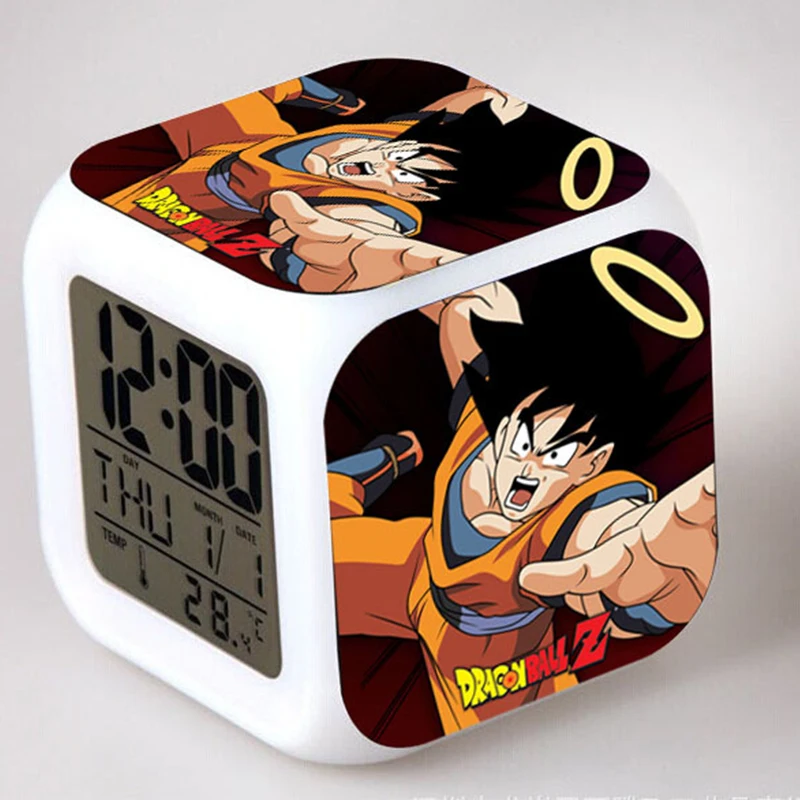 Dragon Ball Z фигурки Куклы светодиодный 7 цветов Flash изменение Touch свет настольная