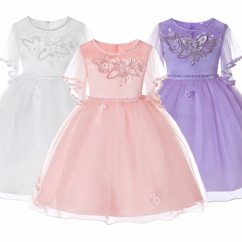 

Party Evening Dress Kids Dresses For Girls Birthday 2019 Summer New Girl Lace Tutu Flower Girls Wedding Dress Children Clothing