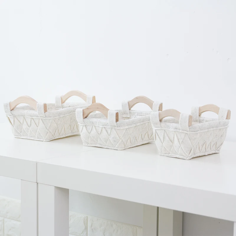 

Japan Style Cotton Thread Storage Basket with Cover Multi-Use Storage Box for Jewelry/Sundries/Cosmetics Table Organizer