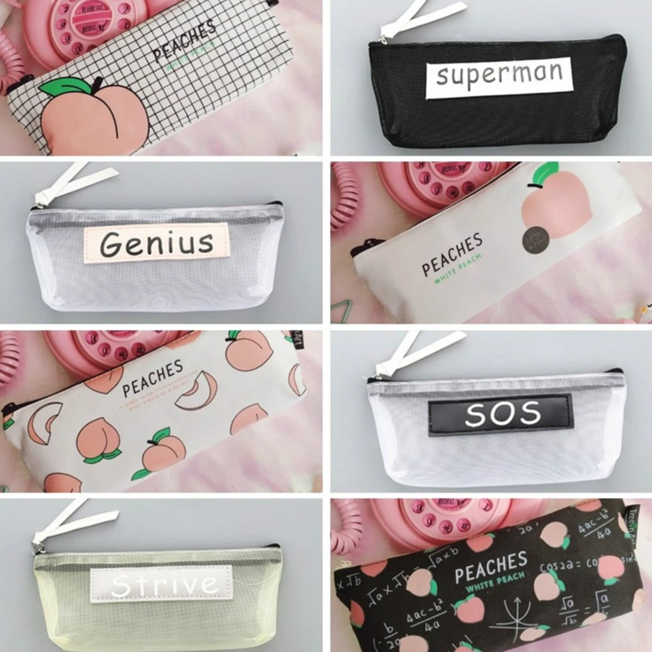 Estuche Escolar Kawaii para estudiantes, bolsa de cosméticos para mujeres, suministros de oficina, material 1 unidad|Estuches escolares| - AliExpress