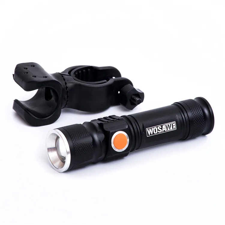 Cheap 2019 Wosawe T6 LED Bicycle Light Super Light USB Rechargeable Bike Waterproof Built-in Battery Head Front Bike Light Flashlight 3