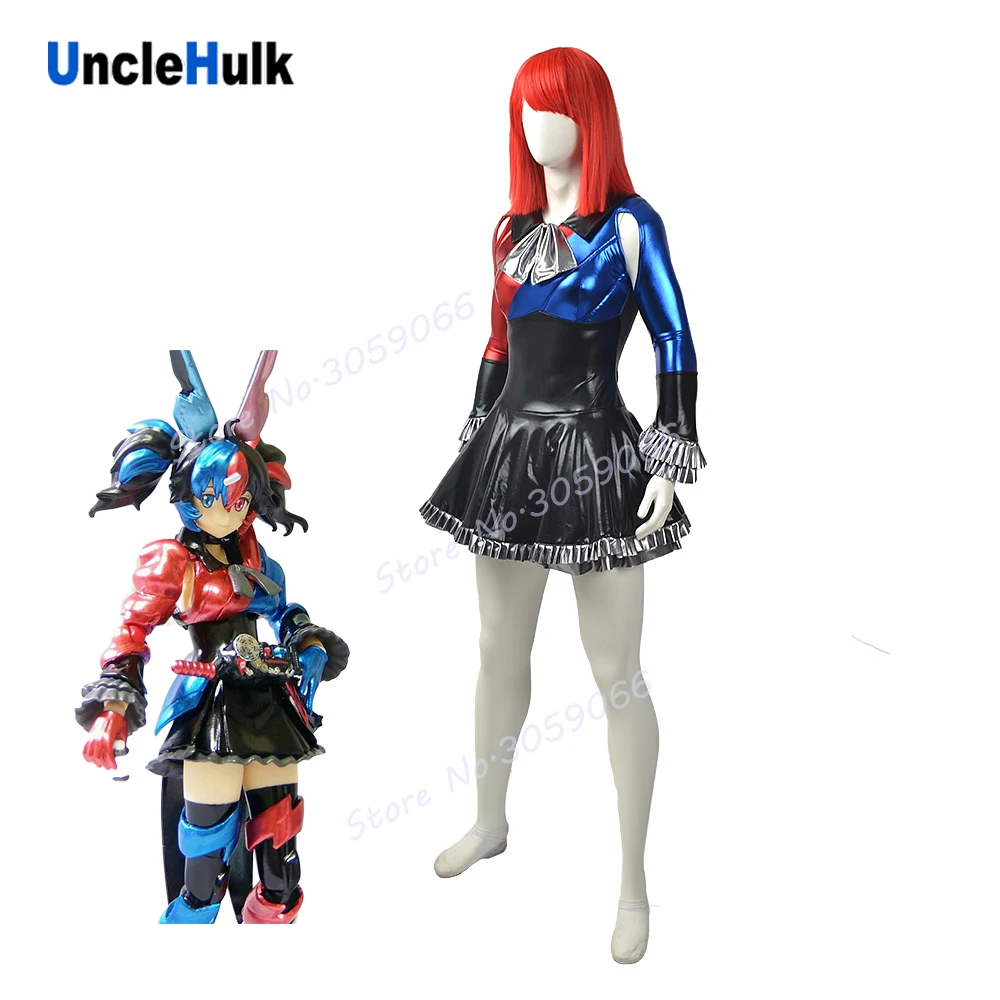 

Blood Stark Kamen Rider Build Girl Lycra Spandex and Rubberized Fabric Cosplay Costume | UncleHulk