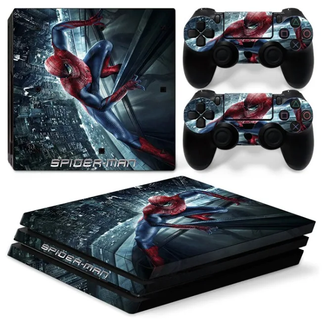 Изображением Человека-паука для PS4 Pro переводная картинка Полный наклейки на кузов крышка - Цвет: TN-P4Pro-0330