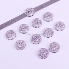 5 шт. в темноте серебристого цвета ювелирные изделия из нержавеющей стали часы Регулируемый браслет Pave Установка CZ Кристалл A-Z письмо браслет