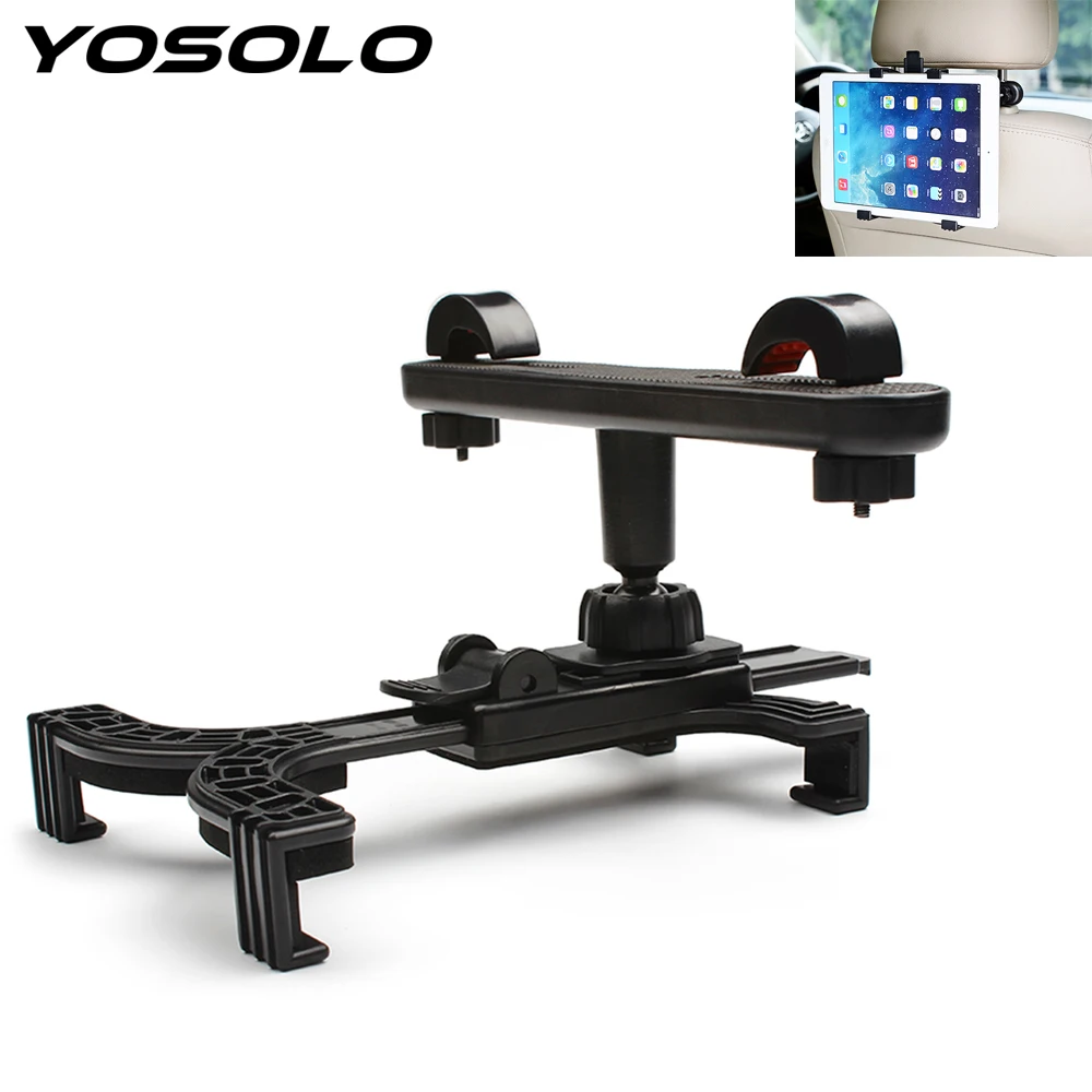 

YOSOLO 7-13 inch Tablet stand Mount for tablet 360 Degree Rotation Bracket Headrest Universal Car Tablet Holder