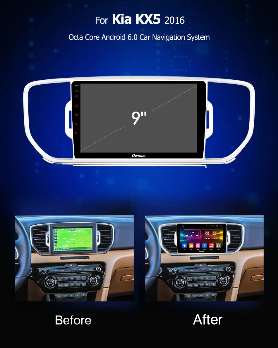 Owice Android 9,0 8 ядерный автомобильный радиоприемник carplay Navi gps dvd плеер 360 панорамный DSP 4G SPDIF для KIA Sportage KX5