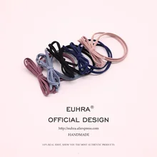 EUHRA, 5 цветов, эластичные резинки для волос, резинки, базовый галстук-бабочка, высокая эластичность, для женщин и девочек, повязка для волос, детские резиновые аксессуары для волос