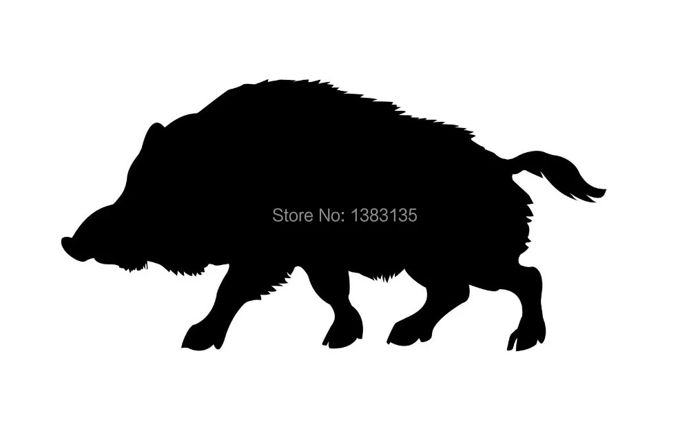 A Wild Boar Silhouette Car Window Sticker Vinyl Decal Funny Truck Bumper Wall Graphics Computer And All The Smooth Surface