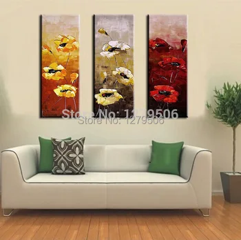 

Hand Painted Abstract Oil Paintings On Canvas Hang Picture Daisy For Living Room Wall Decor Paintings
