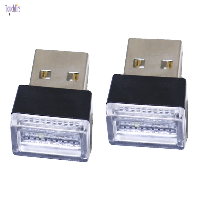 

2PCS 5V USB LED Atmosphere Lights Decorative Lamp Emergency Pathway Trunk Lighting Portable for VW Audi BMW Ford Universal Car