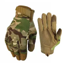 Luvas táticas antiderrapantes, luvas masculinas com dedo completo, para atividades ao ar livre, exército, militar, airsoft, trilhas, escalada, tiro, paintball