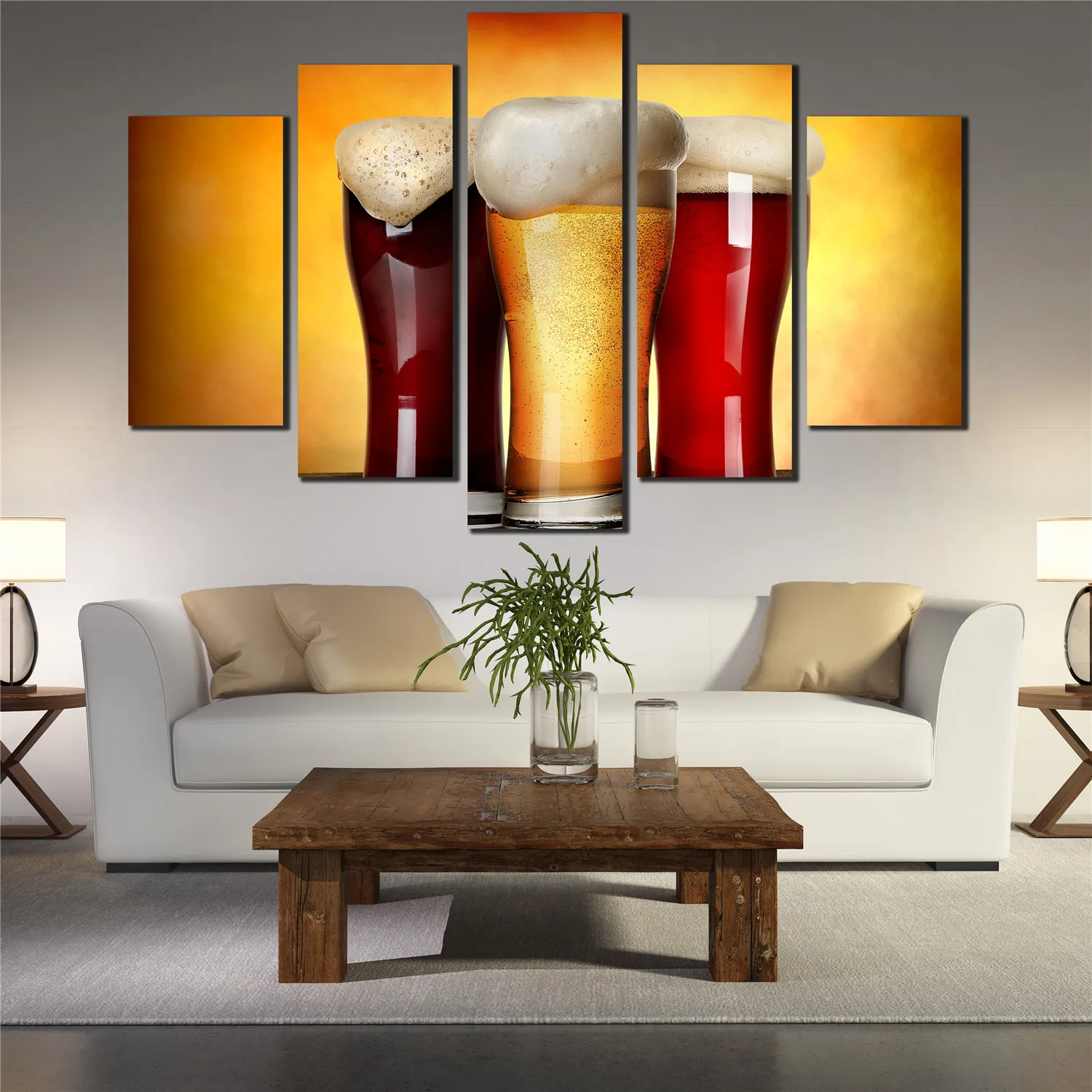 

vintage plank poster about flash black red yello beer canvas print oil painting poster Modular picture for bar pub cafe PJ-040