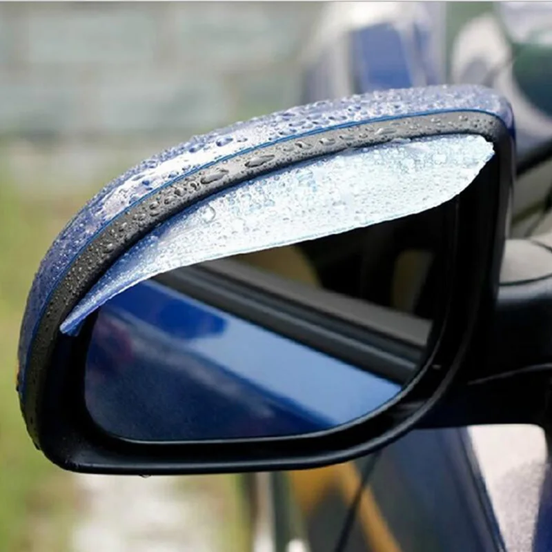 2pcs Car Accessories PVC Rearview Mirror Rain Shade Rainproof Blades fords focus 2 3 Eyebrow Cover | Автомобили и мотоциклы