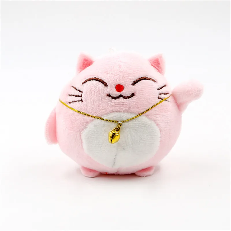 Фортуна кошка плюшевый брелок игрушки Kawaii Lucky Cats Neko кулоны Peluche куклы 24 шт./лот 7 см