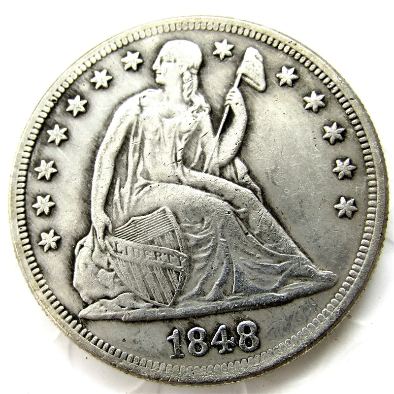 1848 Seated Liberty Silver Dollars One Dollar Coins Retail-in Non-currency Coins from Home ...