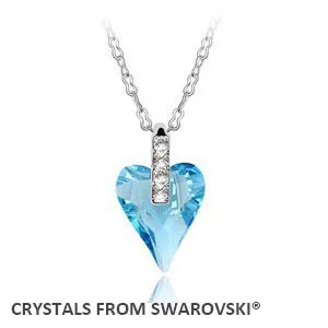 

2016 Valentine's Day jewelry fashion heart pendant Rhinestone necklace With Crystals from SWAROVSKI 4 colors optional