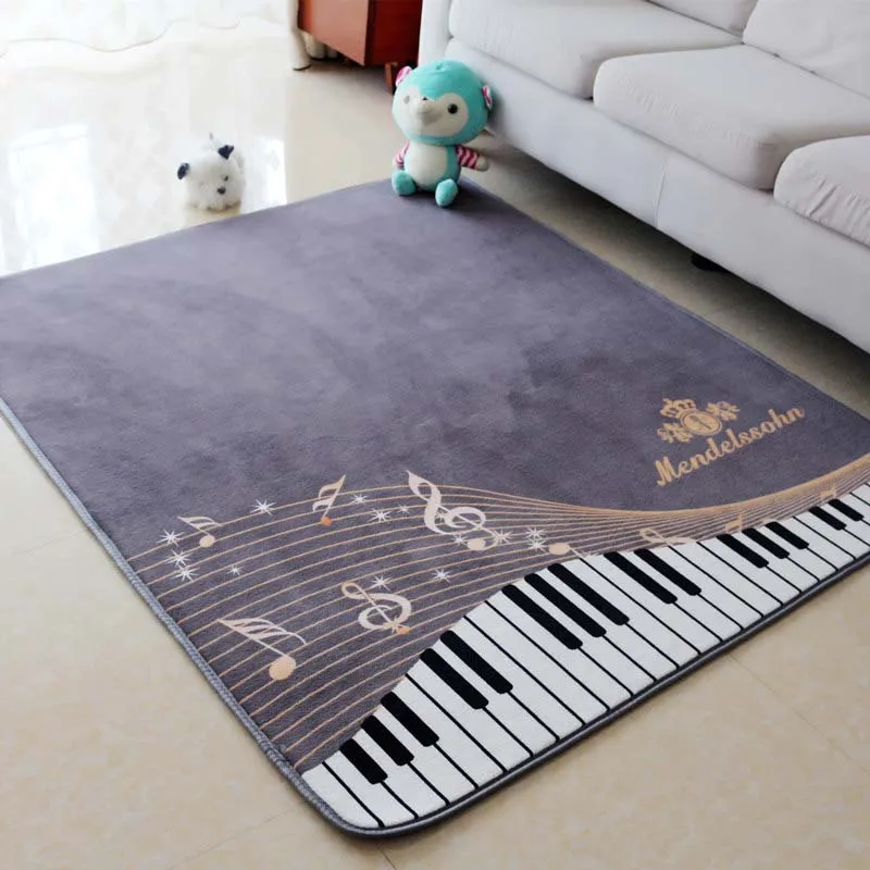 130X150CM Piano Notes Carpets For Living Room Home Area Rugs For