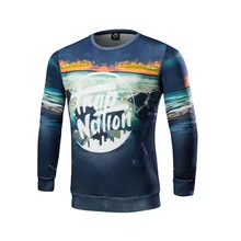 2017 fashion thickening men leisure brand fashion leisure male print the sea high quality pullovers man