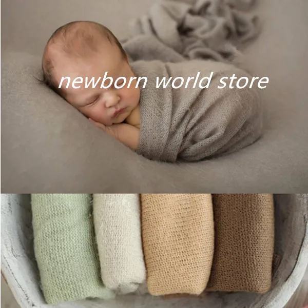 

New Newborn Photo Prop Wraps, Knit Soft Stretch Photography Prop.(50X160cm)