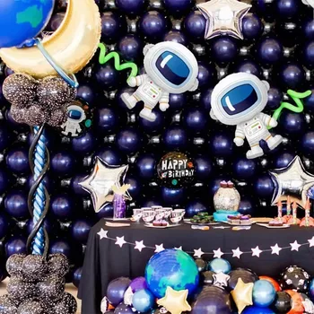 

Astronaut Birthday Foil Balloon Outer Space Party Rocket Ship Cake Toppers Galaxy/Solar System Party Boy Birthday Party Supplies
