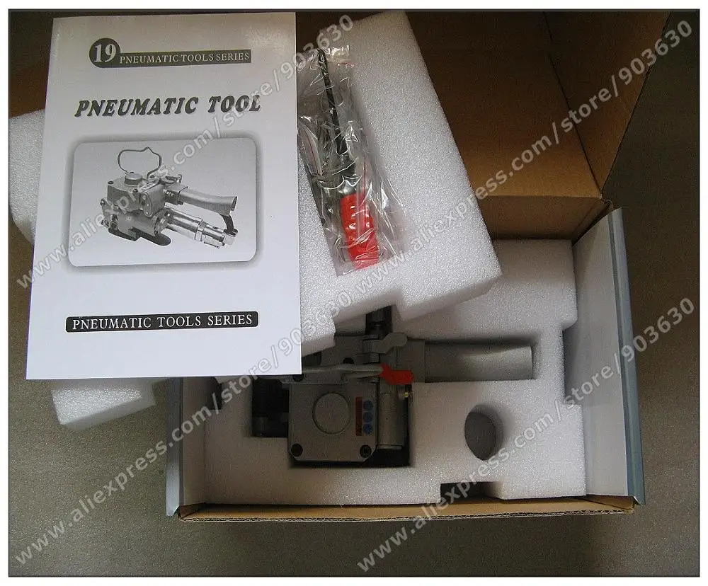 

Wholesale Guaranteed 100% New XQD-19 Pneumatic PET/PLASTIC/PP Strapping Packing Tool for 13-19mm Polyester strap(Tension >3500N)
