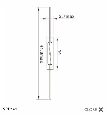 10 шт. пластиковый тип Геркон 2*14 нормально открытый магнитный переключатель управления GPS-14A антивибрационный/поврежденный контакт для датчика нет