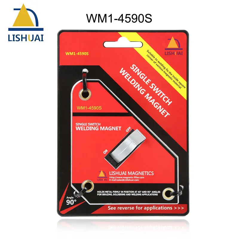 WM1-4590S LISHUAI одиночный переключатель квадратный сварочный магнит NdFeB вкл/выкл Магнитный сварочный держатель серии WM1 - Цвет: WM1-4590S