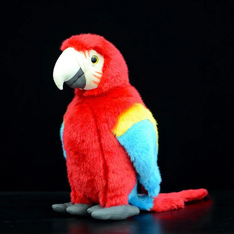 30 см Симпатичные Реалистичного алый Ара плюшевые игрушки Реалистичные Красный попугай мягкие игрушки Птица Мягкие плюшевые куклы детские