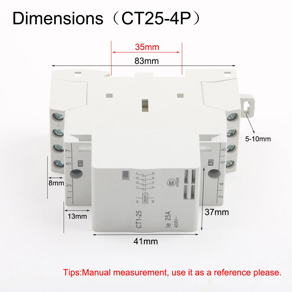 CT1-25 16A 20A 25A 4P 220 V/230 V 50/60HZ Din rail бытовой ac Контактор В соответствии с стандартом 4NO бытовой Соединительный модуль auxiliar de partida