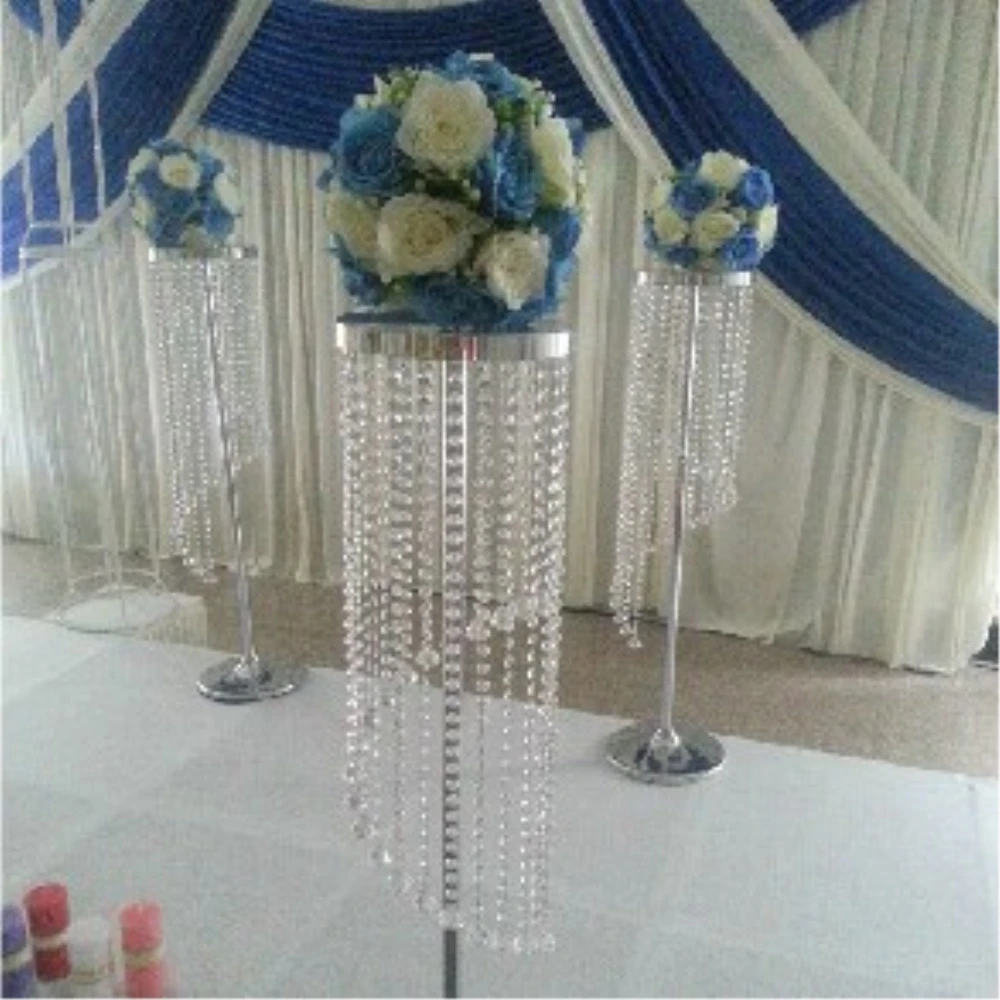 

Rotation Acrylic Crystal road leads Wedding Centerpiece / Table Centerpiece 48" Tall 10" Diameter,crystal pillar Wedding Decor