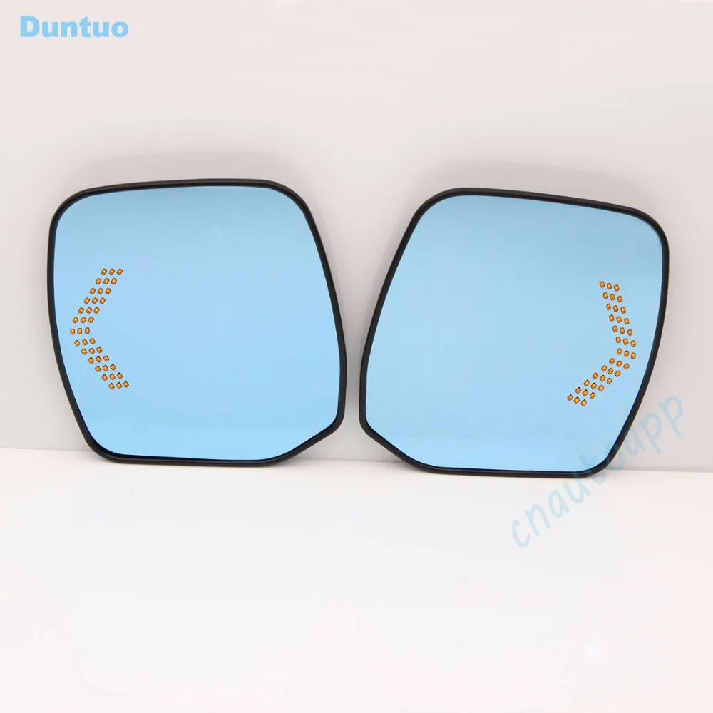 Blue Mirror Car Side View Mirrors Glare Proof Mirror LED Turn Signal