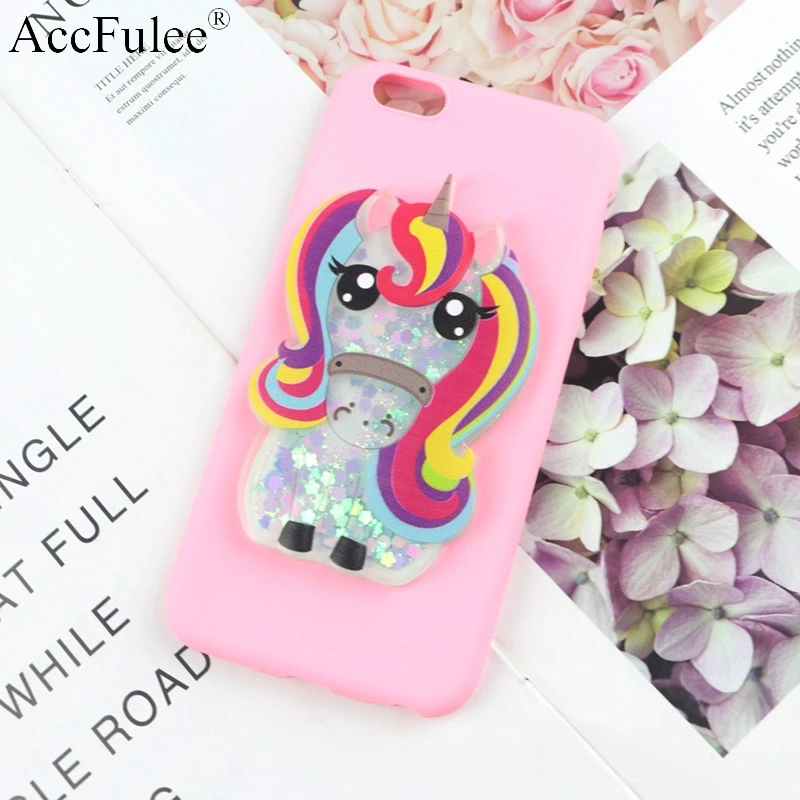 Bling Cute Horse Case for Samsung Galaxy J1 mini Ace J2 Prime J3 J5 J7 Dynamic Glitter Liquid Horse Soft TPU Cover - Цвет: 3D BlueHorse Pink