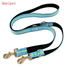 

All Seasons Service Reflective and Padded Nylon Leash for Two Dog Training Walking Safety at Night for Pet Dogs